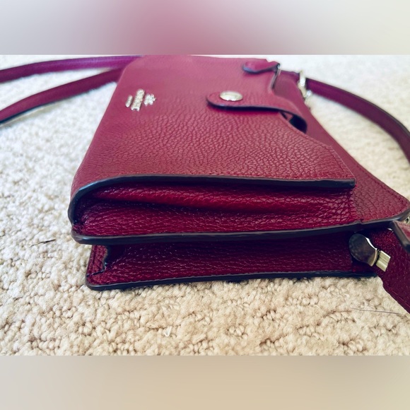 Coach RARE Plum/Fuchsia Leather Crossbody Bag - Picture 9 of 15